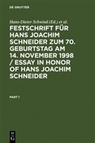 Edwin Kube, Hans-Heine Kühne, Hans-Heiner Kühne, Hans-Dieter Schwind - Festschrift für Hans Joachim Schneider zum 70. Geburtstag am 14. November 1998, Kriminologie an der Schwelle zum 21. Jahrhundert