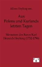 Alfons Heyking, Alfons sen Heyking, Alfons sen. Heyking - Aus Polens und Kurlands letzten Tagen