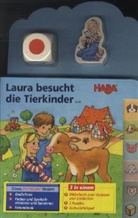 Munz-Krines, Rossbac, Iris Roßbach - Laura besucht die Tierkinder (Rahmenpuzzle), m. Holzwürfel u. -figur