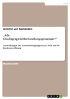 Jennifer von Gemünden, Jennifer von Gemünden - "Ade, Gläubigergleichbehandlungsgrundsatz?"