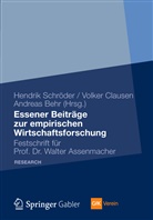 Andreas Behr, Volke Clausen, Volker Clausen, Hendrik Schröder - Essener Beiträge zur empirischen Wirtschaftsforschung