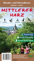 Schmidt, Spachmüller, Gebiet: Von Ilsenburg im Norden bis Benneckenstein im Süden und von Braunlage im Westen bis Thale im Osten - Mittlerer Harz, Wander- und Fahrradkarte
