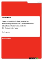 Tobias Klein - Drain oder Gain? - Die polnische Arbeitsmigration nach Großbritannien, Irland und Schweden seit der EU-Osterweiterung