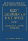 Vito (EDT)/ Zee Tanzi, Vito Zee Tanzi, Vito Tanzi, Howell H. Zee - Recent Developments in Public Finance