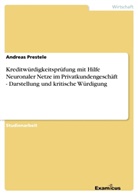 Andreas Prestele - Kreditwürdigkeitsprüfung mit Hilfe Neuronaler Netze im Privatkundengeschäft - Darstellung und kritische Würdigung