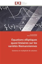 Mohammed Benalili, Collectif, Yousse Maliki, Youssef Maliki - Equations elliptiques quasi