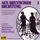 Maria Becker, Maria Fein, Will Quadflieg - Aus deutscher Dichtung, 1 CD-Audio. Tl.1 (Hörbuch)