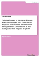 Tina Schmidt - Freihandelszonen in Nicaragua: Humane Arbeitsbedingungen oder Profit? Ist ein Ausgleich zwischen den Interessen der Arbeitgeber und Arbeiterinnen in den nicaraguanischen Maquilas möglich?