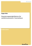 Eugen Hörz - Finanzierungsmöglichkeiten für nichtbörsennotierte Unternehmen