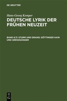 Hans-Georg Kemper - Deutsche Lyrik der frühen Neuzeit, Ln - Band 6/3: Sturm und Drang, Tl.2