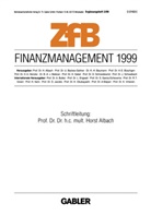 Hors Albach, Horst Albach - ZfB (Zeitschrift für Betriebswirtschaft) Special Issue - 1999/3: Finanzmanagement 1999