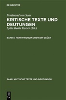 Lydia B. Kaiser, Lydia Beate Kaiser - Ferdinand von Saar: Kritische Texte und Deutungen - Band 5: Herr Fridolin und sein Glück