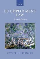 Catherine Barnard, Catherine (Professor of European Union Law and Jean Monnet Chair of EU Law Barnard - Eu Employment Law
