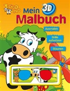 Toggolino Mein 3D-Malbuch , m. 3D-Brille