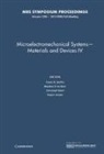 Frank W. DelRio, Maarten P. de Boer, Frank W. DelRio, Christoph Eberl - Microelectromechanical Systems - Materials and Devices IV: Volume 1299