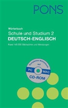 PONS Wörterbuch Schule und Studium Englisch, m. CD-ROM. Bd.2