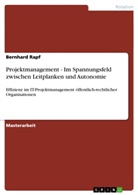 Bernhard Rapf - Projektmanagement - Im Spannungsfeld zwischen Leitplanken und Autonomie