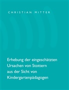Christian Mitter - Erhebung der eingeschätzten Ursachen von Stottern aus der Sicht von Kindergartenpädagogen