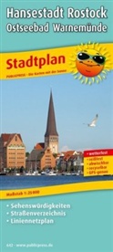 PublicPress Stadtpläne: PublicPress Stadtplan Hansestadt Rostock, Ostseebad Warnemünde