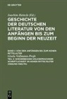 Gisela Vollmann-Profe, Joachim Heinzle - Geschichte der deutschen Literatur von den Anfängen bis zum Beginn der Neuzeit, 3 Bde. in 6 Tl.-Bdn. - Bd.1/2: Von den Anfängen zum hohen Mittelalter. Tl.2