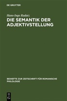 Hans-Ingo Radatz - Die Semantik der Adjektivstellung