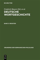 Friedrich Maurer, Heinz Rupp, Friedric Stroh, Friedrich Stroh - Deutsche Wortgeschichte - 3: Register