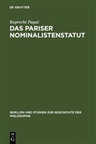Ruprecht Paqué - Das Pariser Nominalistenstatut