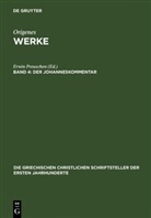 Origenes, Alfons Fürst, Christoph Markschies, Erwi Preuschen, Erwin Preuschen - Werke mit deutscher Übersetzung - 4: Der Johanneskommentar