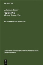 Johannes Riemer, Helmu Krause, Helmut Krause - Werke - Band 4: Vermischte Schriften
