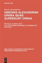 Heron Alexandrinus, Heron Alexandrinus, Heron Alexandrinus, Heron von Alexandria, Hermann Schöne - Heronis Alexandrini opera quae supersunt omnia - Volumen III: Rationes dimetiendi et commentatio dioptrica