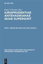 Franz P. Bremer, Franz Peter Bremer, Fran P Bremer, Franz P Bremer - Iurisprudentiae antehadrianae quae supersunt - Pars I: Liberae rei publicae iuris consulti