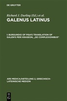 Richard W. Durling, Verlag Walter de Gruyter GmbH - Galenus Latinus - I: Burgundio of Pisa's Translation of Galen's Peri kraseon, "De complexionibus"