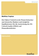 Matthias Treptow - Der Faktor Umwelt in der Praxis britischer und deutscher Banken und mögliche Implikationen für die Ausweitung des EG Umwelt Audits (EMAS)auf Finanzdienstleister