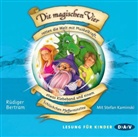 Rüdiger Bertram, Stefan Kaminski - Die magischen Vier retten die Welt mit Muskelkraft, etwas Klebeband und einem Schlückchen Pfefferminztee, 2 Audio-CD (Audiolibro)