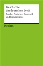 Bernhard Sorg - Geschichte der deutschen Lyrik - Bd.4: Geschichte der deutschen Lyrik. Band 4: Zwischen Romantik und Naturalismus. Bd.4