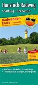 PublicPress Radwanderkarten: PublicPress Radwanderkarte Hunsrück-Radweg, Saarburg - Bacharach, 13 Teilktn.