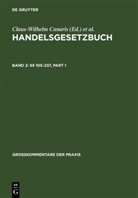 Claus-Wilhelm Canaris, Mathias Habersack, Carsten Schäfer, Claus-Wilhelm Canaris, Mathia Habersack, Mathias Habersack... - Handelsgesetzbuch - 2: §§ 105-237