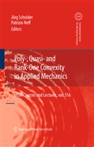 Neff, Neff, Patrizio Neff, Jör Schröder, Jörg Schröder - Poly-, Quasi- and Rank-One Convexity in Applied Mechanics