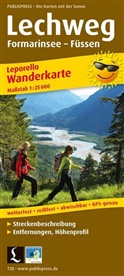 PublicPress Wanderkarten: PUBLICPRESS Leporello Wanderkarte Lechweg, Formarinsee - Füssen