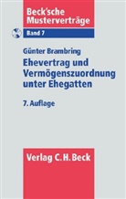 Günter Brambring - Ehevertrag und Vermögenszuordnung unter Ehegatten, m. CD-ROM