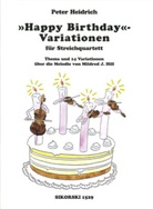 Happy Birthday - Variationen, für Streichquartett, Partitur und Stimmen