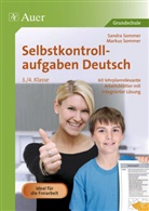 Somme, Sommer, Markus Sommer, Sandr Sommer, Sandra Sommer - Selbstkontrollaufgaben Deutsch  3.-4. Klasse