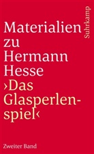Volke Michels, Volker Michels - Materialien zu Hermann Hesses »Das Glasperlenspiel«