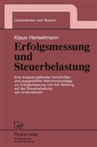 Klaus Henselmann - Erfolgsmessung und Steuerbelastung