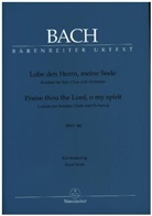 Johann S. Bach, Johann Sebastian Bach, Andreas Glöckner - Lobe den Herrn, meine Seele BWV 143, Klavierauszug