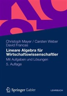 Francas, David Francas, Maye, Christop Mayer, Christoph Mayer, Webe... - Lineare Algebra für Wirtschaftswissenschaftler