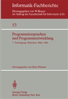 Wössner, H Wössner, H. Wössner - Programmiersprachen und Programmentwicklung