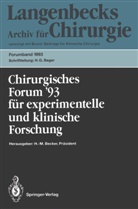 H. M. Becker, H.M. Becker, Hans G. Beger, Han G Beger, Hans G Beger, W Hartel... - Chirurgisches Forum '93 für experimentelle und klinische Forschung