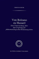 C Beyer, C. Beyer, Christian Beyer - Von Bolzano zu Husserl