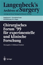 H. G. Beger, H.G. Beger, W. Hartel, W Hartel u a, Rothmund, M Rothmund... - Chirurgisches Forum '99 für experimentelle und klinische Forschung